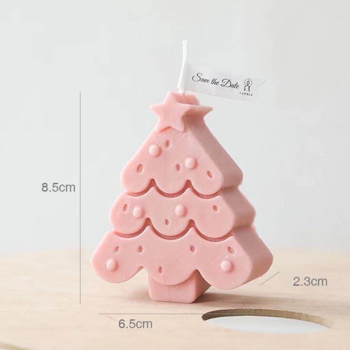 o-urhome-พร้อมส่ง-เทียนต้นคริสต์มาส-christmas-tree-candleเทียนหอม-ของขวัญเล็ก-ๆ-ที่สร้างสรรค์-ของตกแต่งบ้านแฮนด์เมด-อุปกรณ์ประกอบฉากภาพ-เทียนbirthday