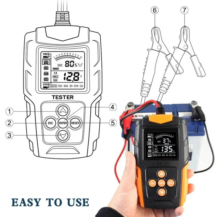 foxsur-รุ่น-fbt-200-12v-24v-เครื่องวิเคราะห์และทดสอบแบตเตอรี่-วัดค่า-ca-ccaใช้ได้ทั้งรถยนต์และมอเตอร์ไซค์