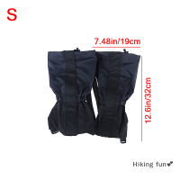 Hiking fun? 2ชิ้นที่หุ้มขากันน้ำกลางแจ้งสำหรับเดินป่าตั้งแคมป์ปีนเขาเล่นสกีรองเท้าทะเลทรายรองเท้าป้องกันหิมะสนับแข้งขา