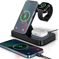 (ร้อน) 3-In-1 Wireless Charger Stand 15W Fast Charging Dock Station สำหรับ Pro Samsung Galaxy อุปกรณ์เสริม