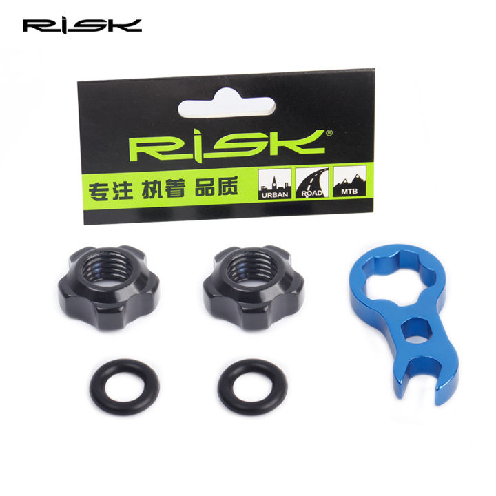 risk-bicycle-presta-valve-nut-with-installation-wrench-road-mountain-bike-vacuum-tyres-inner-tube-valve-nut-repair-tools