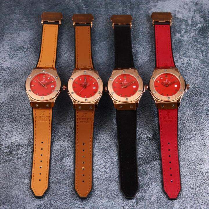 Jam Tangan Hublot Cewek Dm3.8cm Tanggal Aktif Free Box & Baterai