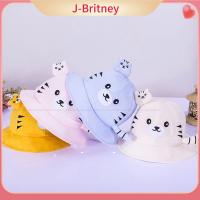 หมวกบังแดดสีทึบเสือแบบพกพา J-BRITNEY สำหรับฤดูใบไม้ผลิฤดูร้อนหมวกทรงสูงเบบี้ป้องกันรังสียูวี