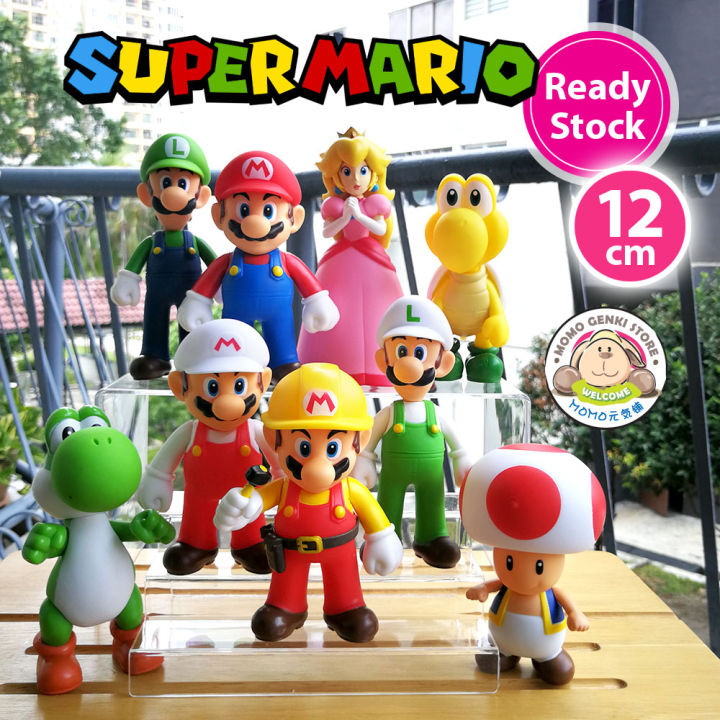 9 Pcs Super Mario Luigi Yoshi Toad Princesa Wario Dk Goomba em