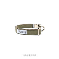 Collar dog Human and Hound - Canvas collar : Moss Green