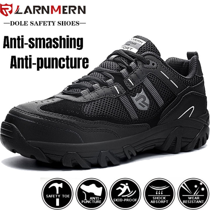 LARNMERN Work Sneakers Safety Indestructible Shoes Steel Toe Work Safety  Boot Anti-puncture Safety Shoes | Lazada