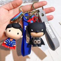 【hot】✶  Chaveiro Super-herói Pingente Chaveiro para Mochila Do Carro Silicone Keyholder Kawaii Jóias Acessórios