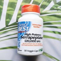 ผลิตภัณฑ์อาหารเสริม High Potency Serrapeptase 120,000 SPU 90 Veggie Caps (Doctors Best®)