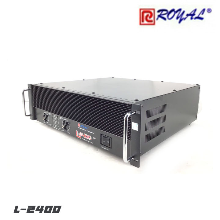 royal-l-2400-เพาเวอร์แอมป์-2-ch-กำลังขับ-2400-วัตต์-สเตอริโอ-มีพัดลมระบายความร้อน-2-ตัว-รับประกันสินค้า-1-ปีเต็ม