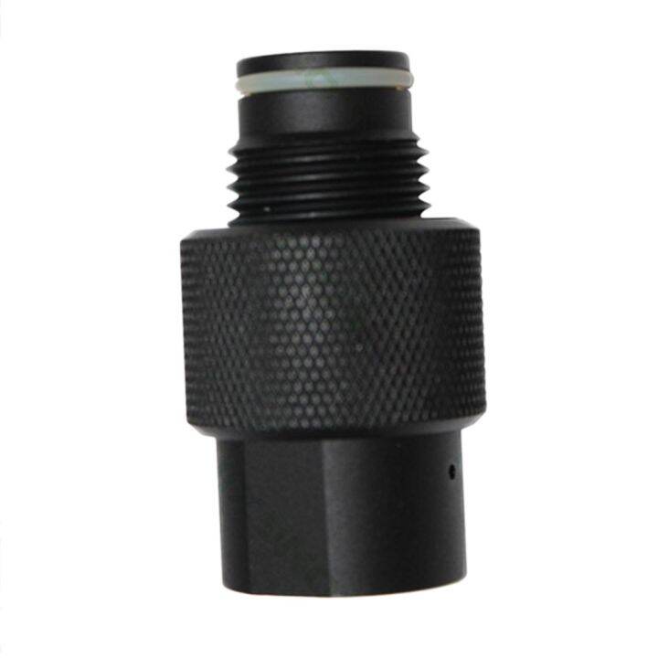Metal Gas Tank Adapter Black Air Paintball Inline Valve Filling
