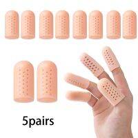 ◕ 10Pcs Silicone Gel Tubes Finger Little Toe Protector Corn Blister Pain Relief Sleeve Cover Toe Separators Foot Care Tool