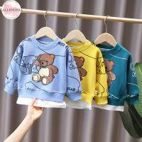 Boys Sweatshirt Cute Cartoon Printing Round Neck Long Sleeves Sweater For 1-5 Years Old Kids