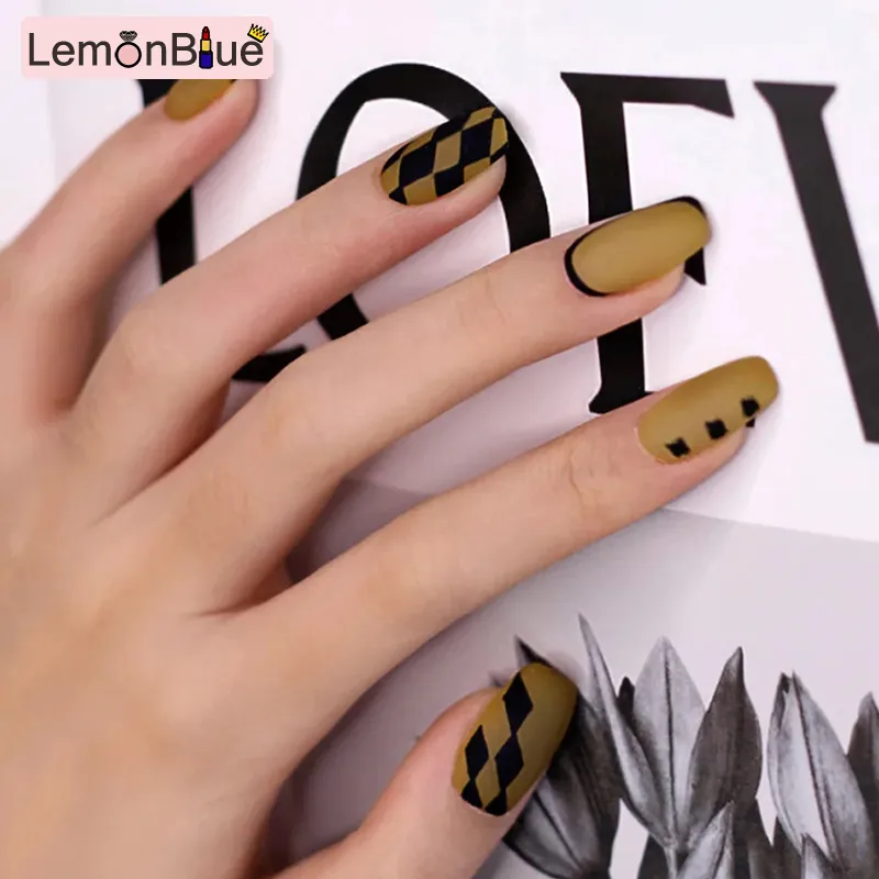 LemonBlue 24PCS Short Press on Nails Black Checkerboard Design French Style Fake Nails Full Coverage Artificial for Women & Girls | Lazada LemonBlue 24PCS Short Press on Nails Black Checkerboard Design French Style Fake Nails Full Coverage Artificial for Women & Girls | Lazada
