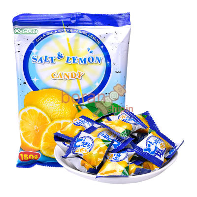 【Import】 Sea Salt Salted Lemon Flavored Juice Hard Candy 150g Casual Snack  海盐咸柠檬味水果汁硬糖果