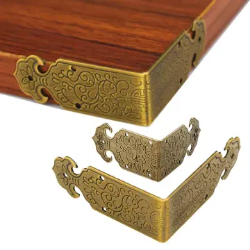 1X Brass Wood Box Table Corner Protector Edge Safety Bumpers Furniture  Hardware