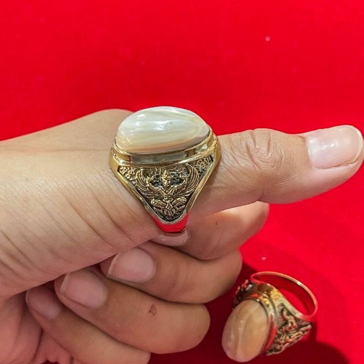แหวนฟันกรามช้าง-เรือนทองเหลือง-2แบบ-สวยงามมาก