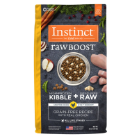 (ลด 775.- หมดอายุ 01/2024) Instinct Dog Raw Boost Grain-Free Recipe Chicken - อินสติงต์ อาหารเม็ดสำหรับสุนัข รอว์บูส เนื้อไก่ (1.8 - 9.5kg)