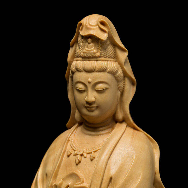 Guan Yin statue,wooden Buddha Statue,Wood Carving,Car Accessories,Kuan