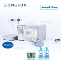 ZONESUN Liquid Filling Machine ZS-MP251Wปั๊มแม่เหล็กกรดรุนแรงLiquidน้ำมันที่กินได้เหล้าบรรจุและเครื่องชั่งน้ำหนักนมน้ำผลไม้เครื่องบรรจุขวด