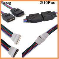 GEORG 2/10 Pcs ใหม่ ไฟ LED Strip เคเบิ้ล 4 พิน 5 พิน ตัวเชื่อมต่อชายหญิง อะแดปเตอร์ ลวด