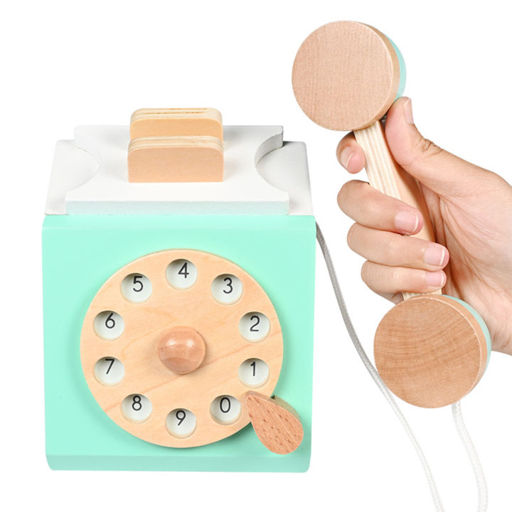 ของเล่นโทรศัพท์ไม้ฝึกทักษะ-kado-ulang-tahun-พูดและสื่อสารสำหรับของขวัญปีใหม่