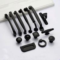 ❐ Nordic Style Simple Handles Modern Furniture Kitchen Cabinet Pulls Knobs Solid American Black Drawer Single Hole Small Handle