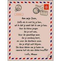 ผ้าห่มผ้าสักหลาดส่วนตัวให้กับลูกสาวลูกชายดัตช์พิมพ์ตัวอักษรผ้าห่มแม่สนับสนุนและความรัก