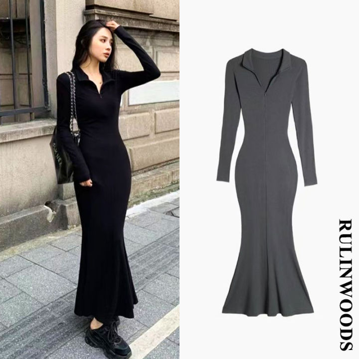 Lazada long outlet sleeve dress