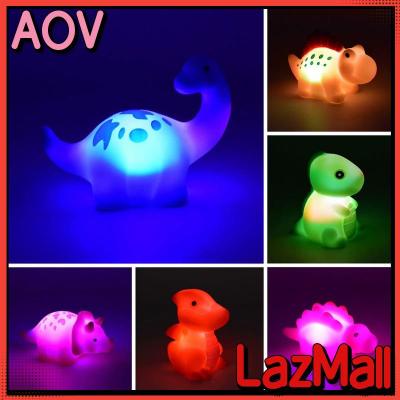 AOV 6ชิ้น Light Up ของเล่นอาบน้ำเปลี่ยนสีน้ำของเล่นลอยไดโนเสาร์อาบน้ำของเล่นสำหรับเด็กของขวัญ