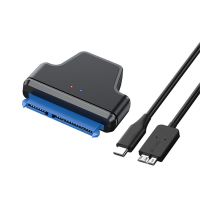 EL TRONICS อะแดปเตอร์คอมพิวเตอร์ ทนทานต่อการใช้งาน พร้อม UASP อะแดปเตอร์ USB ตัวแปลง22Pin SATA สายเคเบิล USB3.0 3.1 สำหรับ2.5 "hdd/ssd สายอะแดปเตอร์แปลง การส่งข้อมูล ฮาร์ดไดรฟ์ภายนอกแบบอนุกรม ตัวแปลง SATA เป็น USB