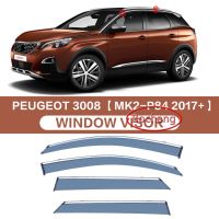 กะบังฝน Bochang สำหรับเปอโยต์3008 2008-2020หน้าต่าง4ชิ้นตัวเบี่ยงที่บังช่องอากาศกระบังแสงประตูอุปกรณ์เสริมรถยนต์2009 2010 2011 2012 2013 2014 2015 2016 2017 2018 2019