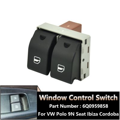 ☇❦✽ Car Electric Window Control Switch 6Q0959858A For VW /Polo 9N /Seat /Ibiza /Cordoba 2002 2003-2009 6Q0959858 Windows Controller