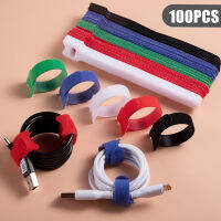 1006020Pcs Reusable ยึดสายผูกตะขอและห่วง Multi-Purpose สายรัดสายไฟ Wire Ties การจัดการสายรัดที่มีสีสัน