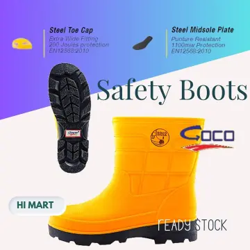 Yellow mart store work boots