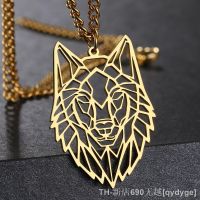 ▫卍▦ Stainless Steel Necklaces Wolf Head Animal Hip Hop Pendants Mens Chain Choker Sweater Necklace For Women Jewelry Party Gifts