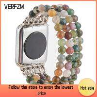 VERFZM SHOP สายนาฬิกาลูกปัด38Mm/49Mm ยืดได้เครื่องประดับนาฬิกาคู่รักอินเทรนด์กำไลข้อมือสายหนังนาฬิกาข้อมือสำหรับนาฬิกา Apple