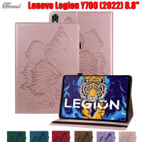 สำหรับ Lenovo Legion Y700 (2022) 8.8 "แฟชั่น3D นูนย้อนยุคบิ๊กผีเสื้อที่มีคุณภาพสูงแท็บเล็ตคุ้มครองกรณีพลิกกระเป๋าสตางค์ปกหนังยืนปลอก