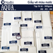 Giấy Nabii Aqua Fat vẽ màu nước 300 gsm 16 tờ - Tập lẻ