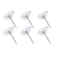 50pcs/Box School Stationery Clear Drawing Pins Transparent Thumbtacks Office Push Pins for Cork Board Clips Pins Tacks