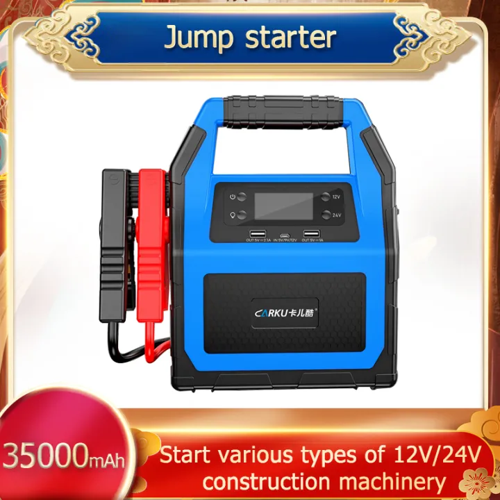 CARKU Jump starter 35000mAh 1300A car peak power bank jumper 12V/24V