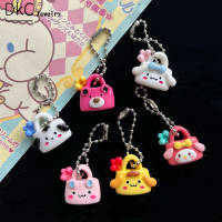 DKC เครื่องประดับ Sanrio ล่าสุดจี้กระเป๋าพวงกุญแจสำหรับคู่รัก,พวงกุญแจคู่รักรูปหมีสตรอเบอร์รี่น่ารักแฟชั่นสำหรับเป็นของขวัญนักเรียน