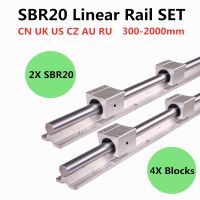 【HOT】▬▬ 2pcs SBR20 200-2000mm Linear Guide Rail and 4pcs SBR20UU Blocks for parts 20mm