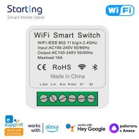 EWeLink Wifi 16A สวิตช์อัจฉริยะขนาดเล็ก DIY แอปไร้สายโมดูลควบคุม2ทางจับเวลาการควบคุมระยะไกลใช้งานได้กับ Alexa Google Home