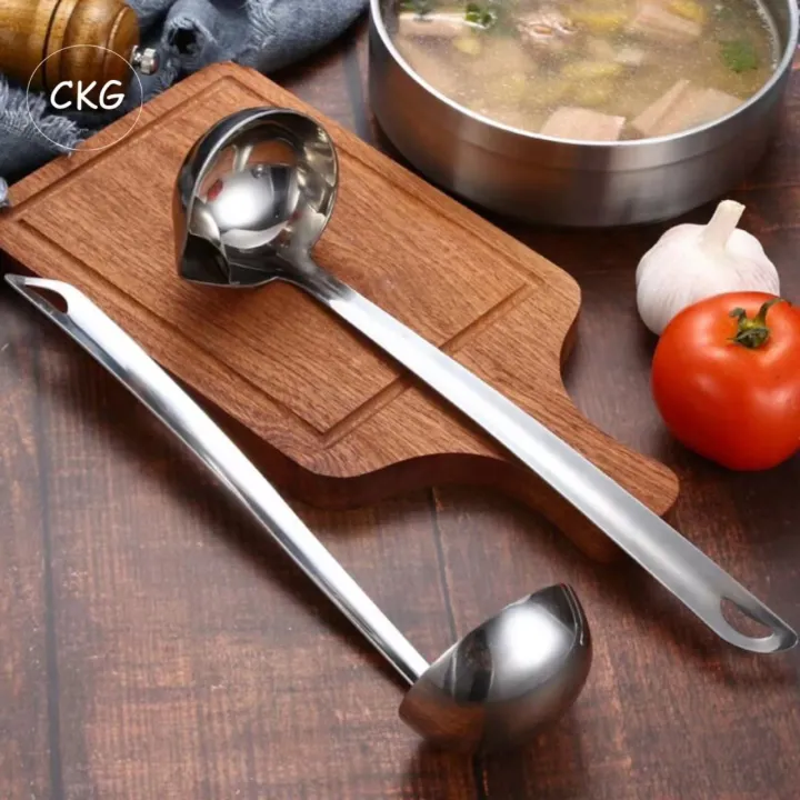 Stainless Steel Oil Grease Separator Soup Ladle Fat Skimmer Spoon