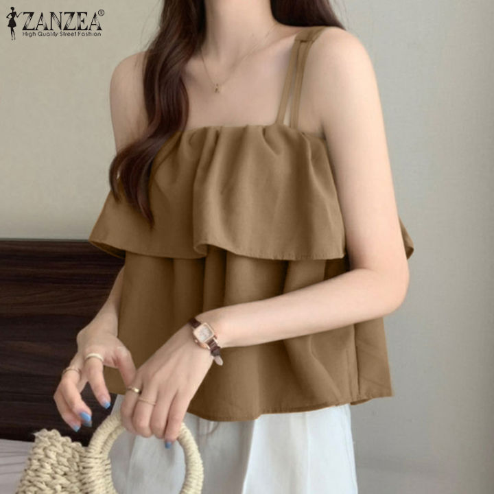 สินค้ามาใหม่-จัดส่งฟรี-fancystyle-zanzea-เสื้อแขนกุดสไตล์เกาหลีของผู้หญิงเรียบๆแฟชั่นคอเหลี่ยมชั้น-camisoles-9