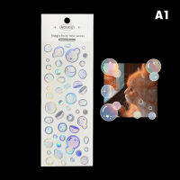 hedeguoji?1 Sheet Laser Gold Foil Decorative Sticker for Scrapbooking Photo Album Card