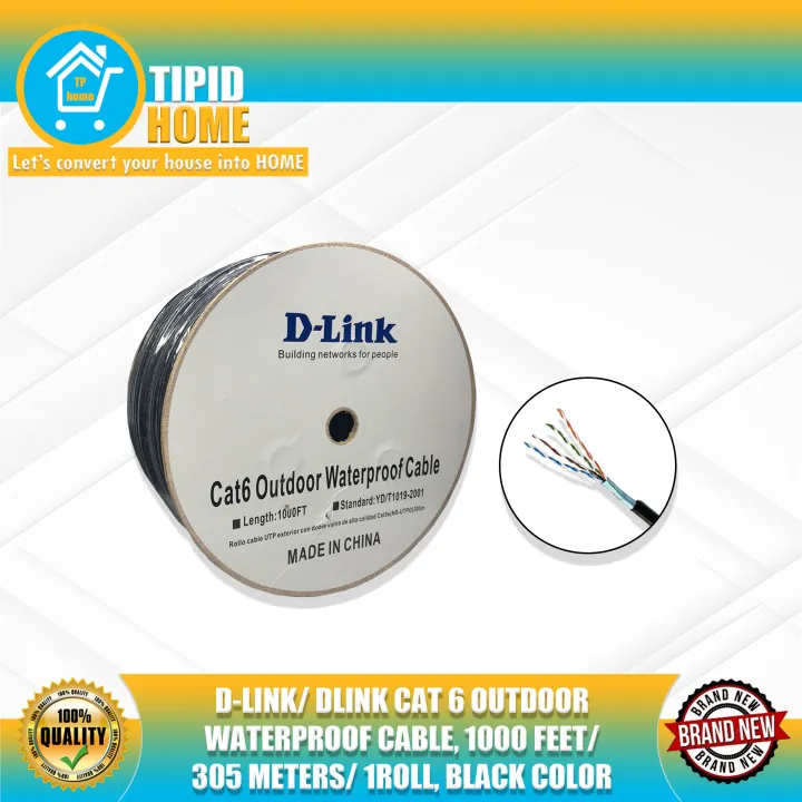 DLINK/ DLINK CAT 6 OUTDOOR WATERPROOF CABLE, 1000 FEET/ 305 METERS