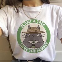 เสื้อยืด Totoro Studio Ghibli ฮาราจูกุผู้หญิงเสื้อยืดสตรีลำลองขาสั้นเสื้อยืดแขนสั้น Ulzzang Harajuku สำหรับฤดูร้อน