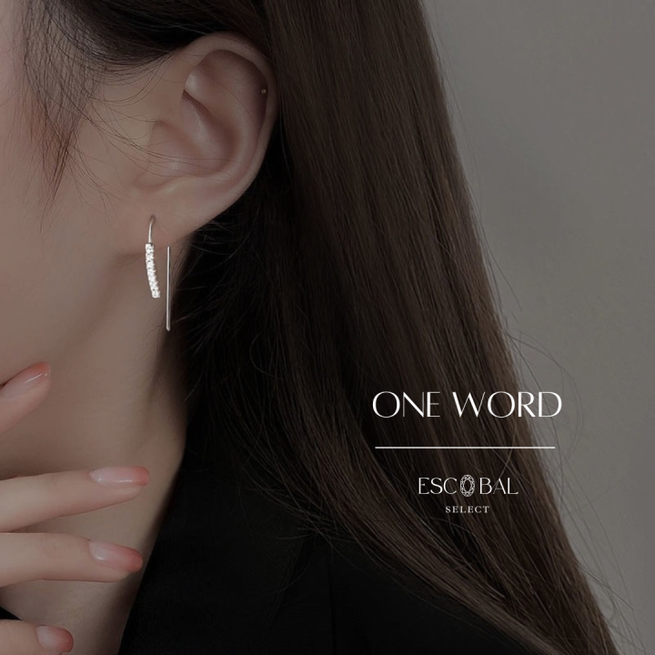 escobal-ต่างหูเงินแท้-one-word-สไตล์แบรนด์เนม-ต่างหูเพชร-moissanite-ต่างหูแฟชั่น-ตุ้มหูเงินแท้-ต่างหูเกาหลี-ตุ้มหูเพชร