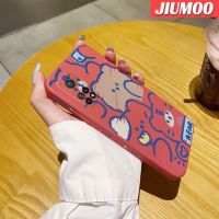 เคส JIUMOO สำหรับ Xiaomi 10T Pro เคสเต็มหน้าจอลายหมีเคสมือถือนิ่มเคสขอบสี่เหลี่ยมด้านข้างบางซิลิโคนเคสป้องกันการกระแทก